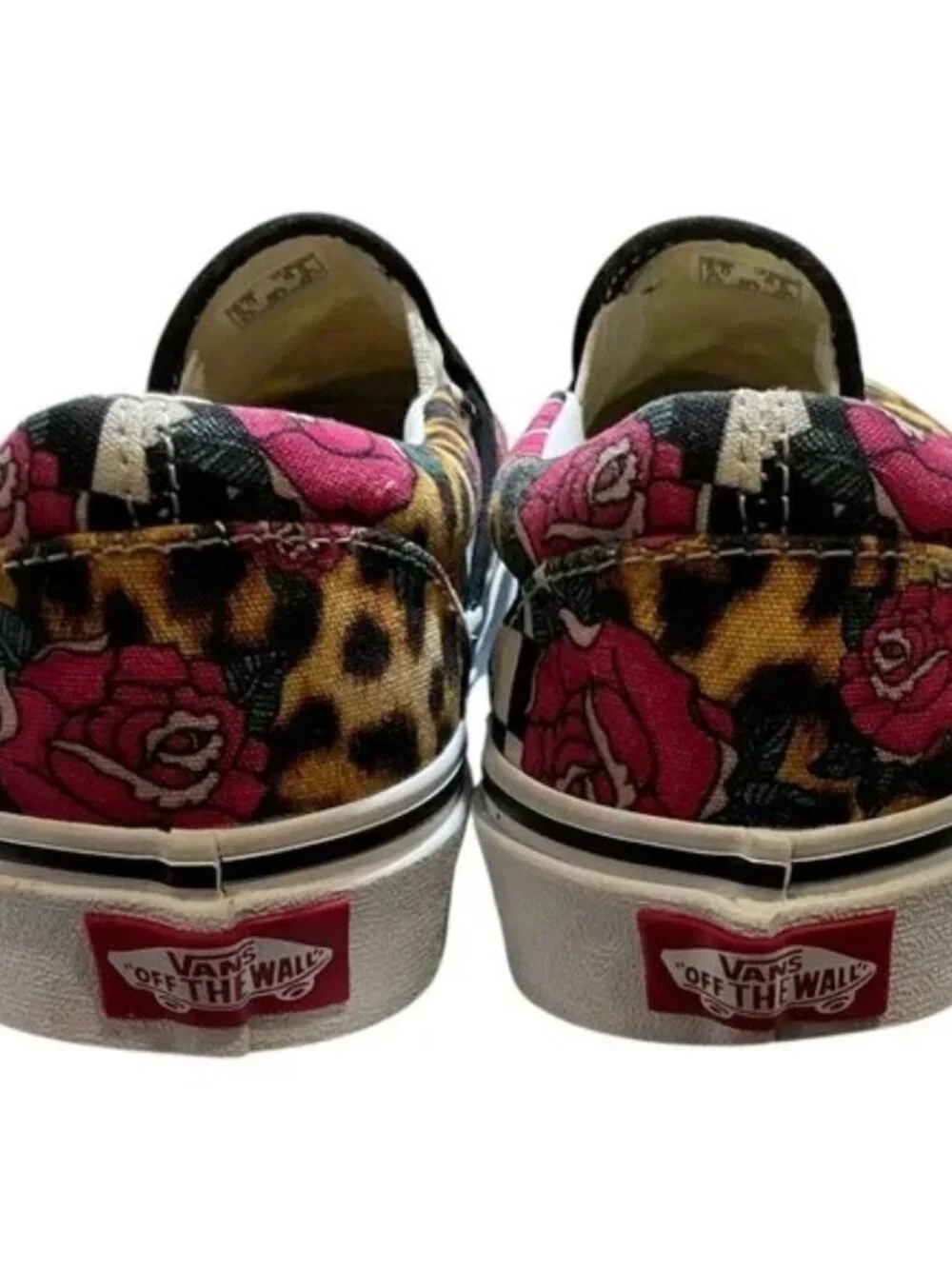 Vans Leopard/Floral Print Slip-on Unisex Skateboarding Sneakers Size M5/W6.5 - Picture 8 of 13